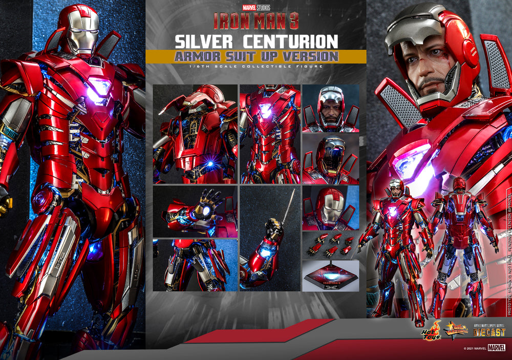 Preventa Figura Silver Centurion (Armor Suit Up Version) - Iron Man 3 marca Hot Toys MMS618D43 escala 1/6