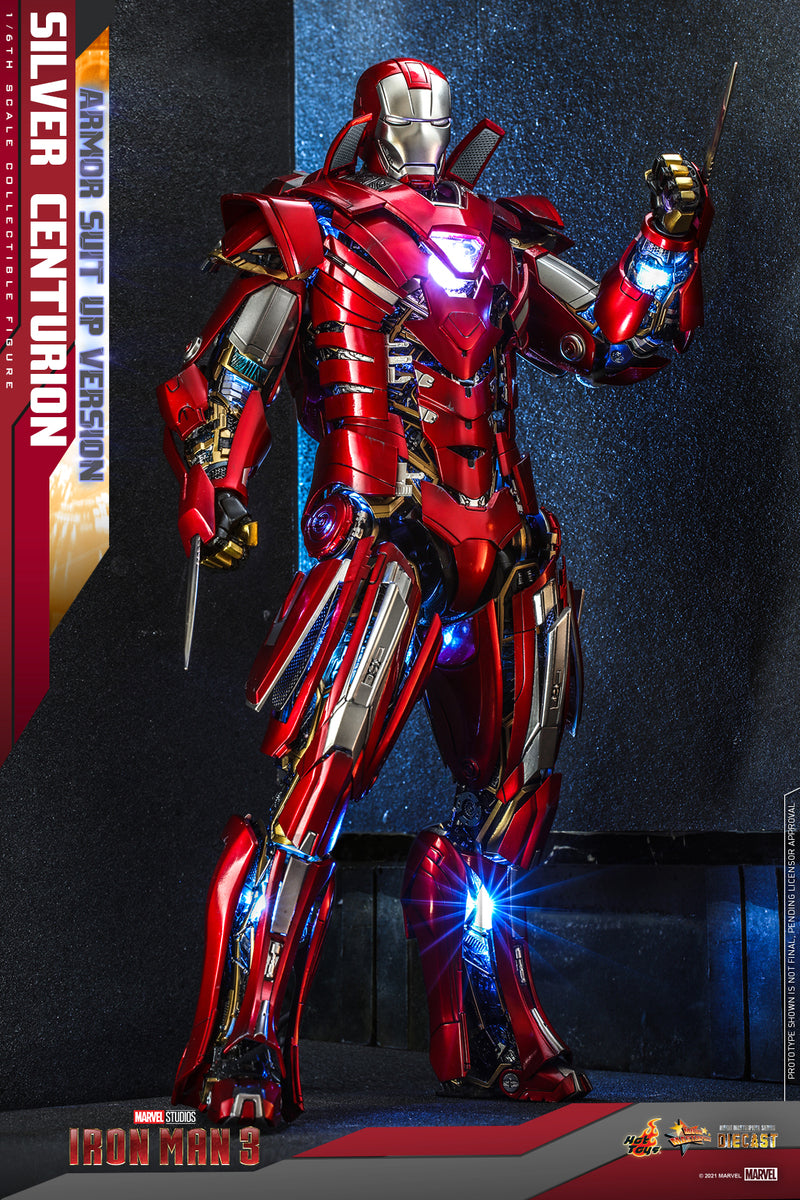 Preventa Figura Silver Centurion (Armor Suit Up Version) - Iron Man 3 marca Hot Toys MMS618D43 escala 1/6