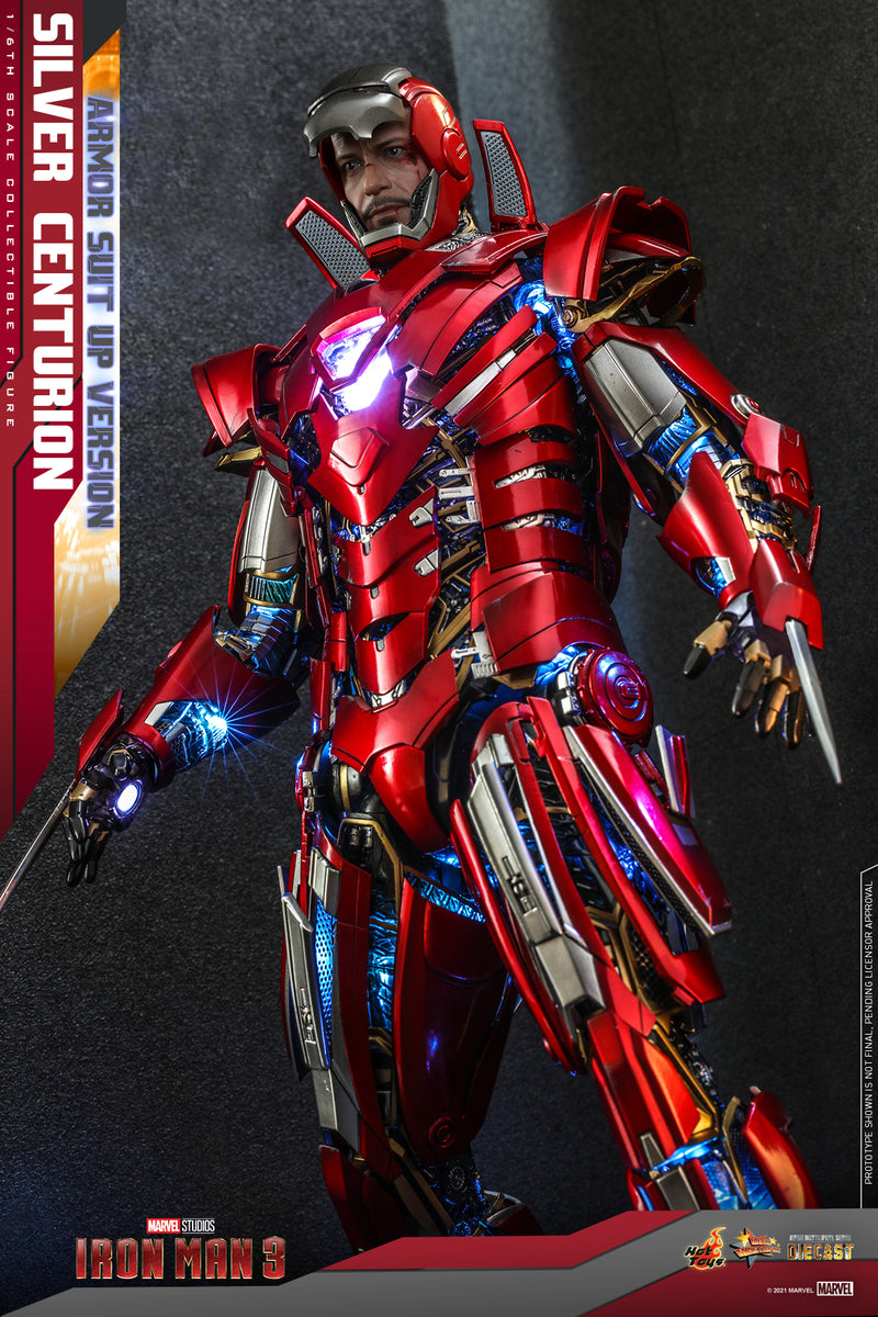 Preventa Figura Silver Centurion (Armor Suit Up Version) - Iron Man 3 marca Hot Toys MMS618D43 escala 1/6