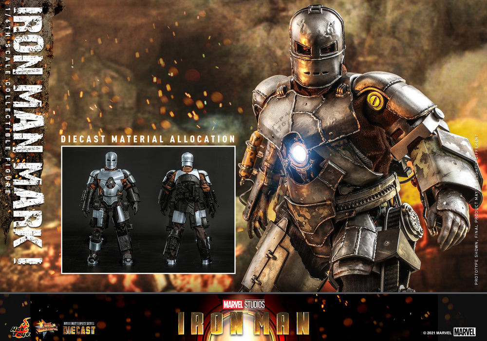 Preventa Figura Iron Man Mark I (Diecast) (Standard version) marca Hot Toys MMS605D40 escala 1/6