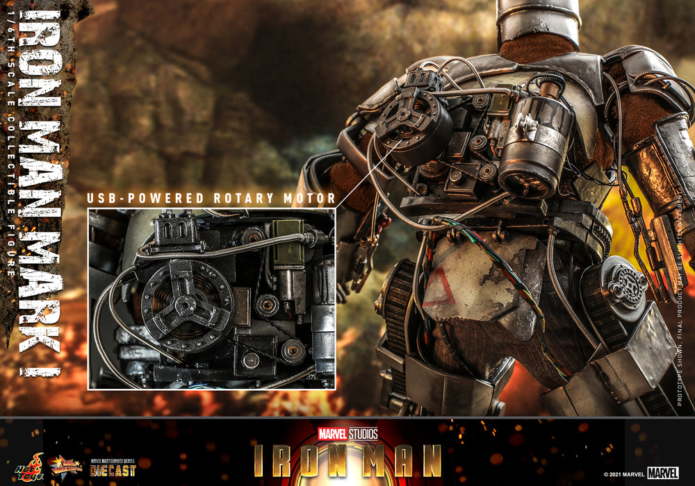 Preventa Figura Iron Man Mark I (Diecast) (Standard version) marca Hot Toys MMS605D40 escala 1/6