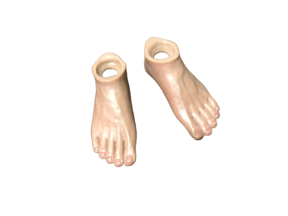 Accesorios Par de pies para cuerpos masculinos marca Worldbox escala 1/6