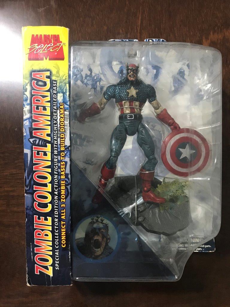 Figura Zombie Colonel America - Marvel Select marca Diamond Select Toys