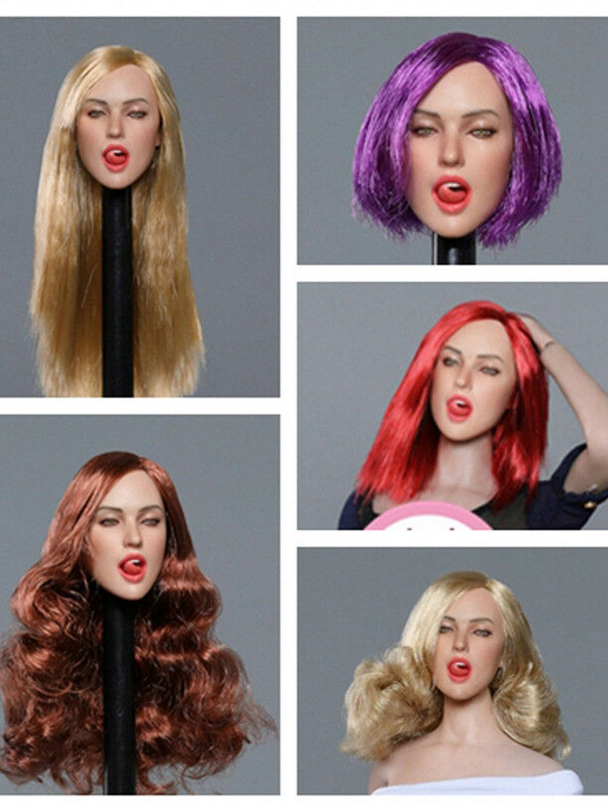 Pedido Cabeza Femenina expresión seductora con lengua marca Gactoys escala 1/6