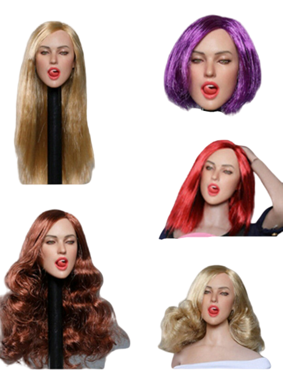 Pedido Cabeza Femenina expresión seductora con lengua marca Gactoys escala 1/6