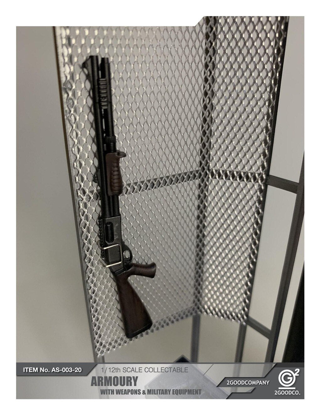 Pedido Accesorio Armeria con Armas y Equipo Militar marca 2Goodco escala pequeña 1/12