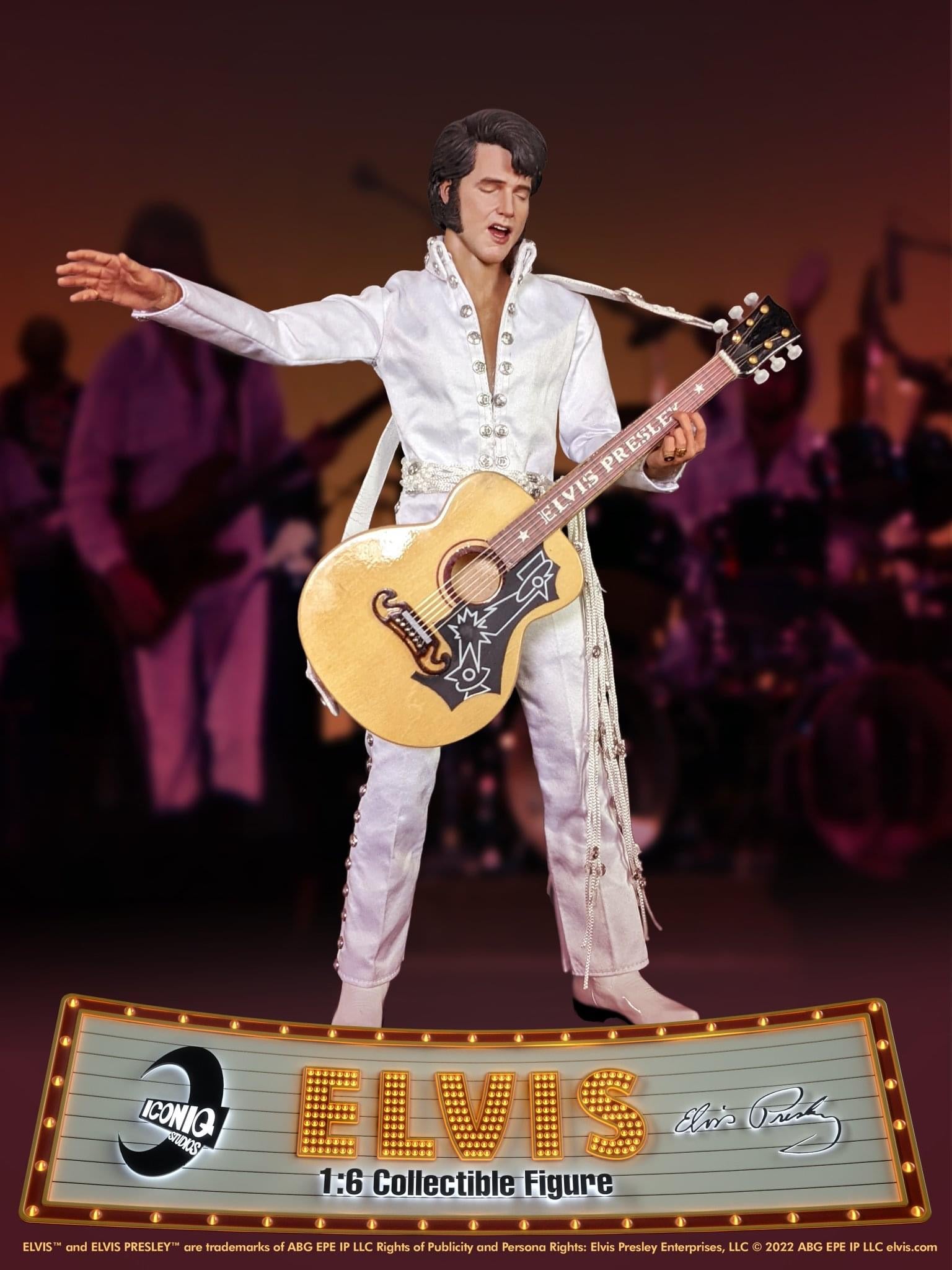 Figura decorativa di Elvis con sgabello e chitarra »Thecrazyfifties.es