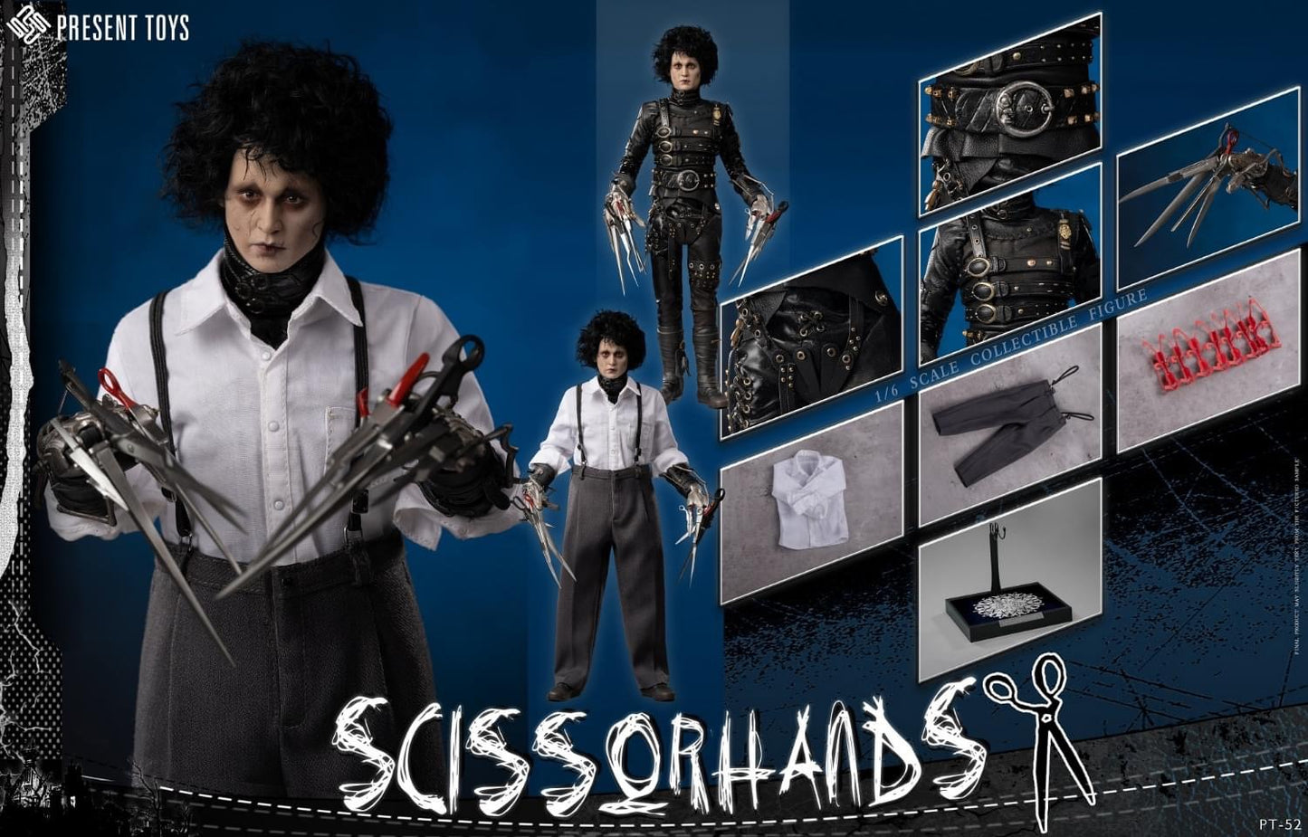 Pedido Figura Scissorhands (Cabello enraizado) marca Present Toys SP52 escala 1/6