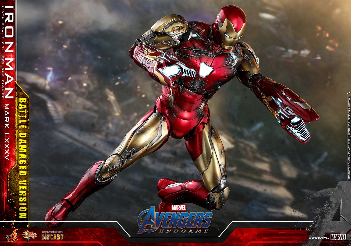 Pedido Figura Iron Man Mark LXXXV 85 Battle Damaged - Avengers: Endgame marca Hot Toys MMS543D33 escala 1/6