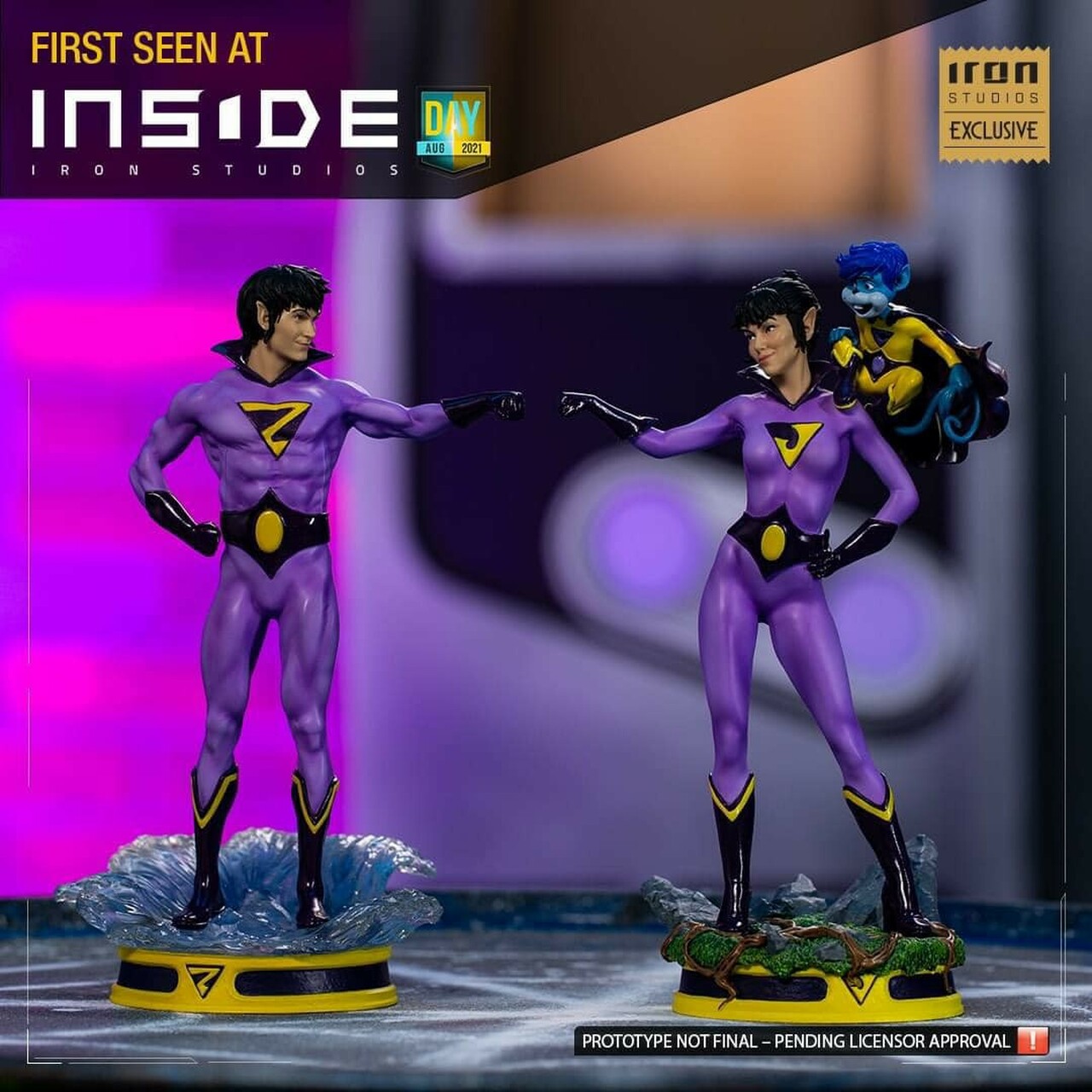 Pedido Estatuas Wonder Twins Zan & Jayna - CCXP Exclusivas marca Iron Studios escala de arte 1/10