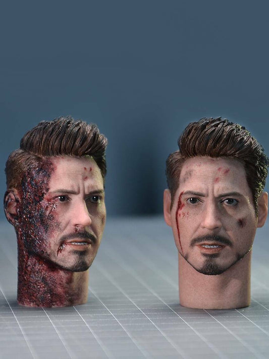 Pedido Set de Cabezas Tony con daño de batalla (Endgame) marca Top 005 escala 1/6