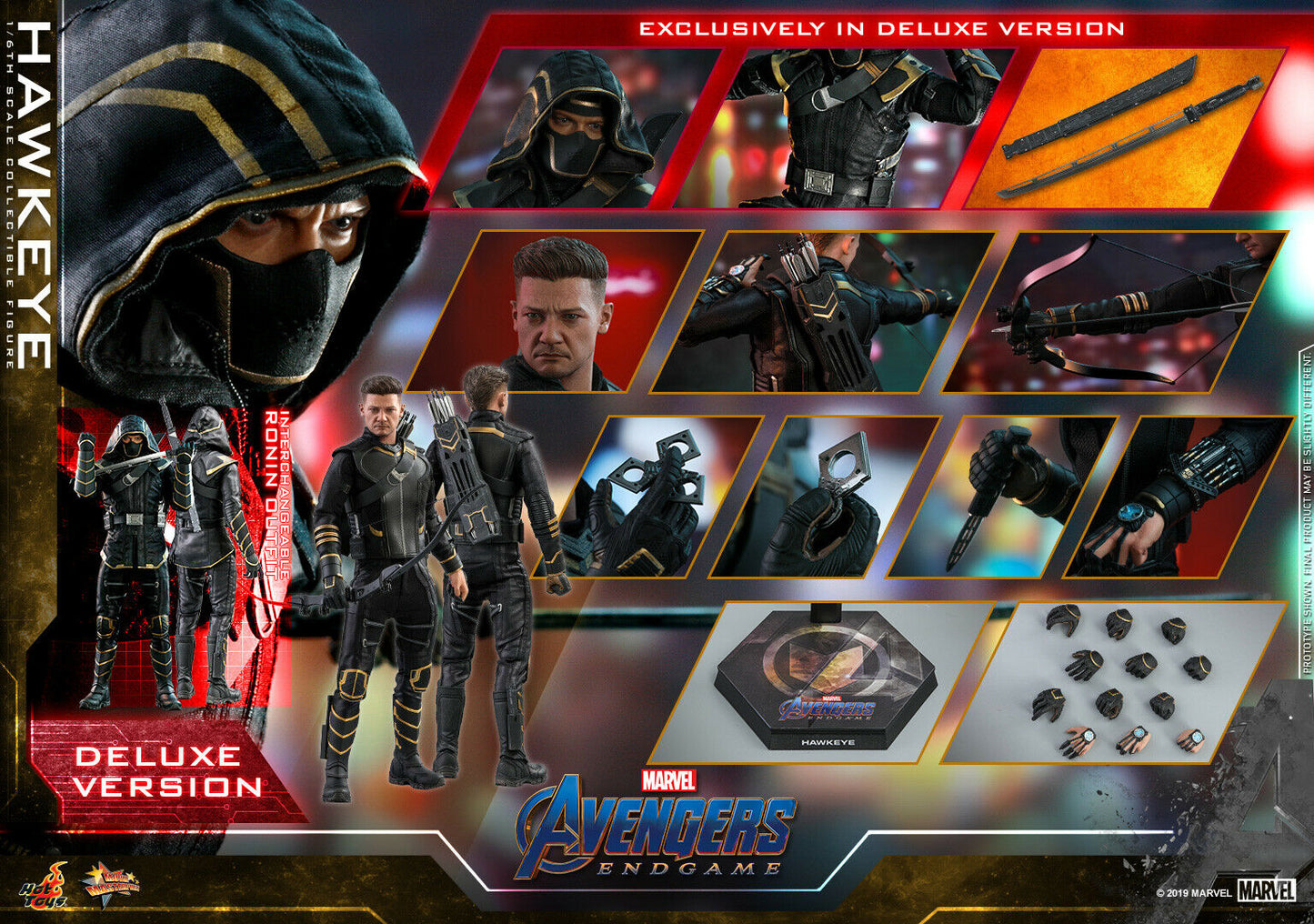 Pedido Figura Hawkeye Deluxe Set - Avengers Endgame marca Hot Toys MMS532 escala 1/6