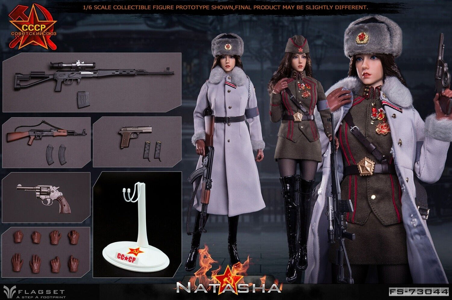 Pedido Figura Natasha 2.0 - Soviet Female Officer marca Flagset FS-73044 escala 1/6