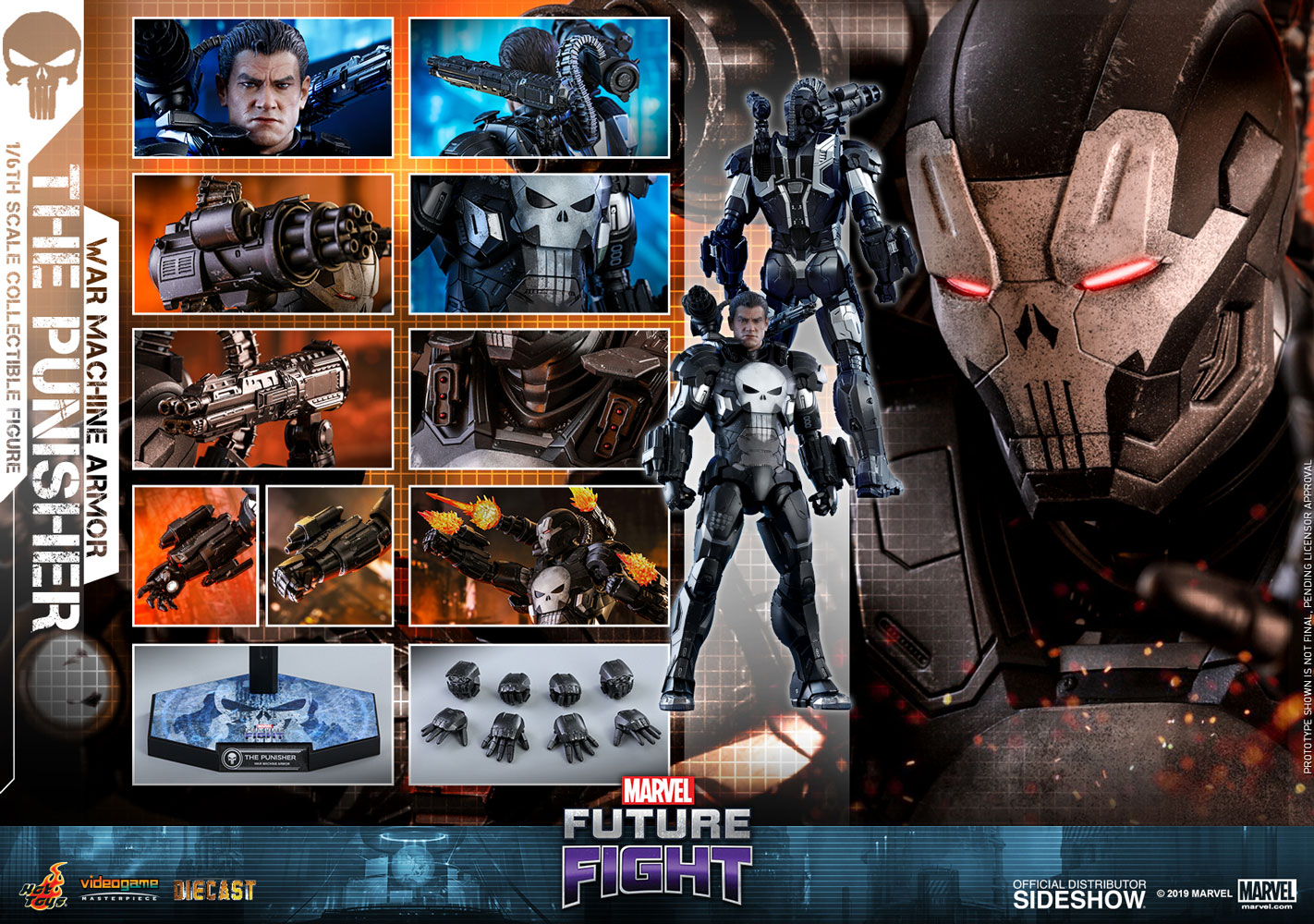 Pedido Figura Punisher War Machine Armor Diecast marca Hot Toys VGM33D28 escala 1/6