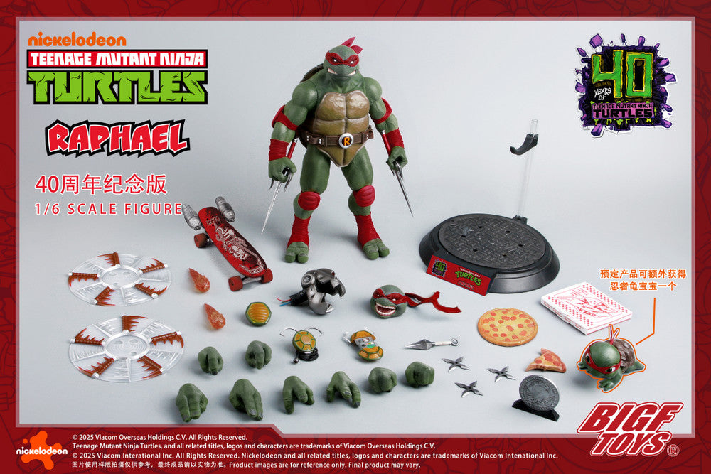 Preventa Figura TMNT RAPHAEL - 40th Anniversary Edition marca BigFToys BIGF-002 escala 1/6