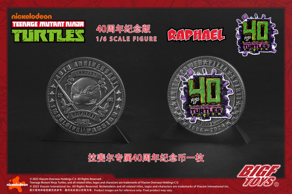 Preventa Figura TMNT RAPHAEL - 40th Anniversary Edition marca BigFToys BIGF-002 escala 1/6