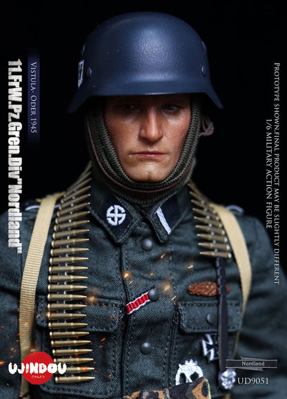 Preventa Figura WWII 11.FrW.Pz.Gren.Div "Nordland" - Vistula- Oder 1945 marca Ujindou UD9051 escala 1/6