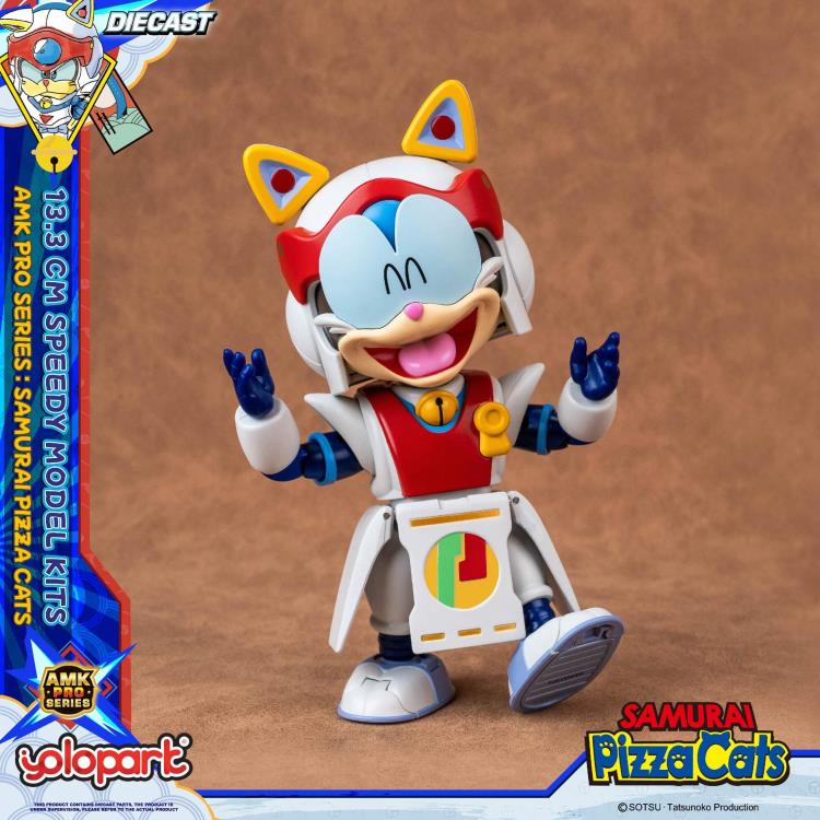 Preventa Figura Speedy (set doble) (Diecast)- Samurai Pizza Cats - AMK PRO Series - Model Kit marca Yolopark