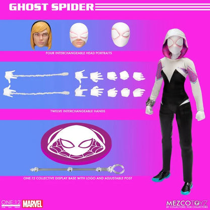 Preventa Figura Ghost Spider (Spider-Gwen) - Marvel Comics One:12 Collective marca Mezco Toyz 77310 escala pequeña 1/12