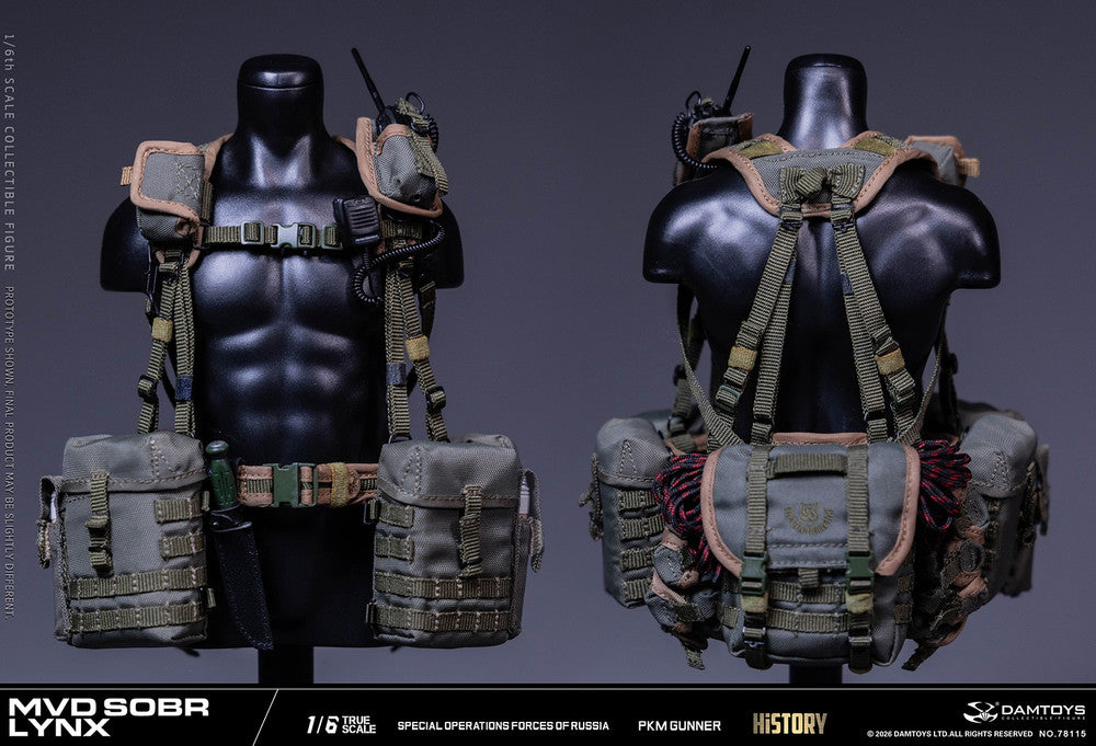 Preventa Figura RUSSIAN SPETSNAZ MVD SOBR LYNX PKM GUNNER marca DAMTOYS 78115 escala 1/6
