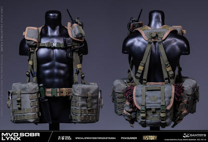 Preventa Figura RUSSIAN SPETSNAZ MVD SOBR LYNX PKM GUNNER marca DAMTOYS 78115 escala 1/6