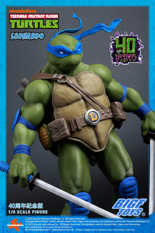 Preventa Figura TMNT LEONARDO - 40th Anniversary Edition marca BigFToys BIGF-001 escala 1/6