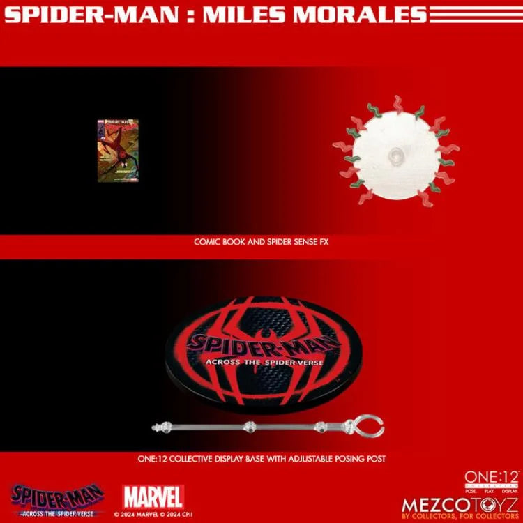 Preventa Figura Miles Morales - Spider-Man: Across the Spider-Verse - One:12 Collective marca Mezco Toyz 76631 escala pequeña 1/12