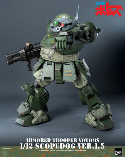 Preventa Figura Scopedog (Ver.1.5) - Armored Trooper Votoms marca Threezero 3Z1019 escala 1/12