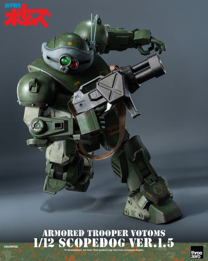 Preventa Figura Scopedog (Ver.1.5) - Armored Trooper Votoms marca Threezero 3Z1019 escala 1/12