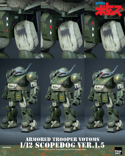 Preventa Figura Scopedog (Ver.1.5) - Armored Trooper Votoms marca Threezero 3Z1019 escala 1/12