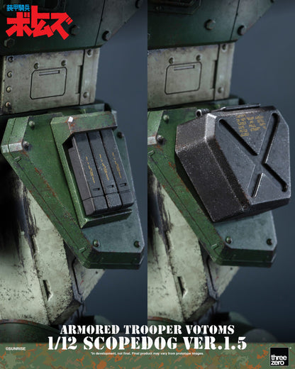 Preventa Figura Scopedog (Ver.1.5) - Armored Trooper Votoms marca Threezero 3Z1019 escala 1/12