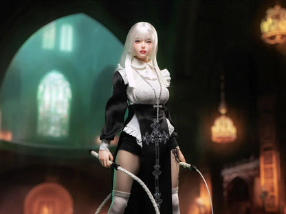 Preventa Figura Dark Nun Hathaway (white hair version) marca Long Shan Jin Shu LS2024-04A escala 1/6