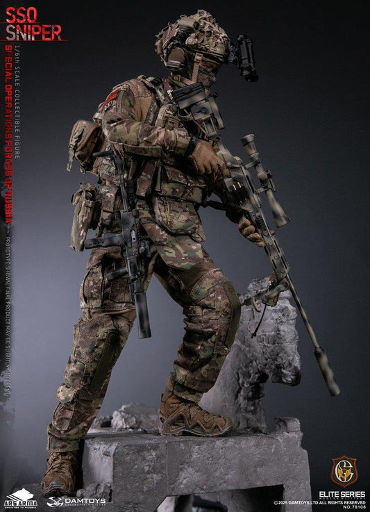 Preventa Figura Special Operations Forces of Russia (SSO) SNIPER marca Damtoys 78108 escala 1/6