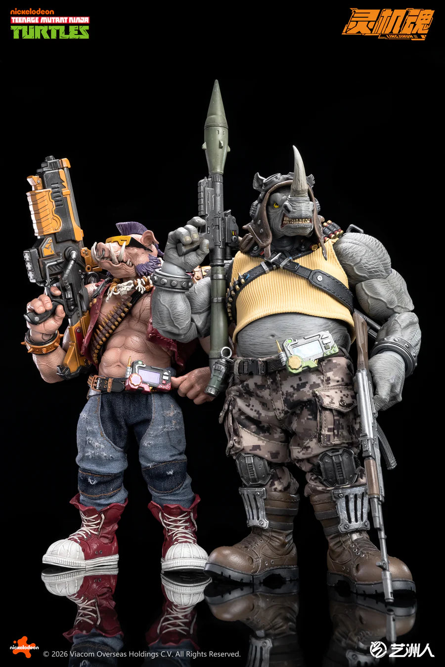 Preventa Figura Rocksteady - TMNT marca LINGJIHUN LJ004A escala 1/12