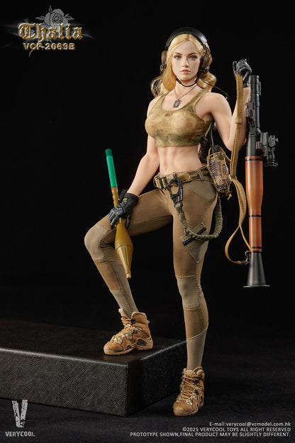 Preventa Figura Thalia (Cabello rubio) - Desert Female Soldier  marca Verycool VCF-2069B escala 1/6