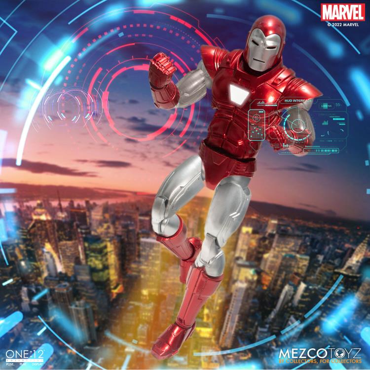 Pedido Figura Iron Man (Silver Centurion) - Marvel Comics One:12 Collective marca Mezco Toyz 76492 escala pequeña 1/12