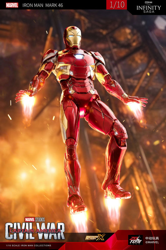 Pedido Figura Iron Man Mark 46 - Civil War Captain America marca ZD Toys escala pequeña 1/10 (18 cm)