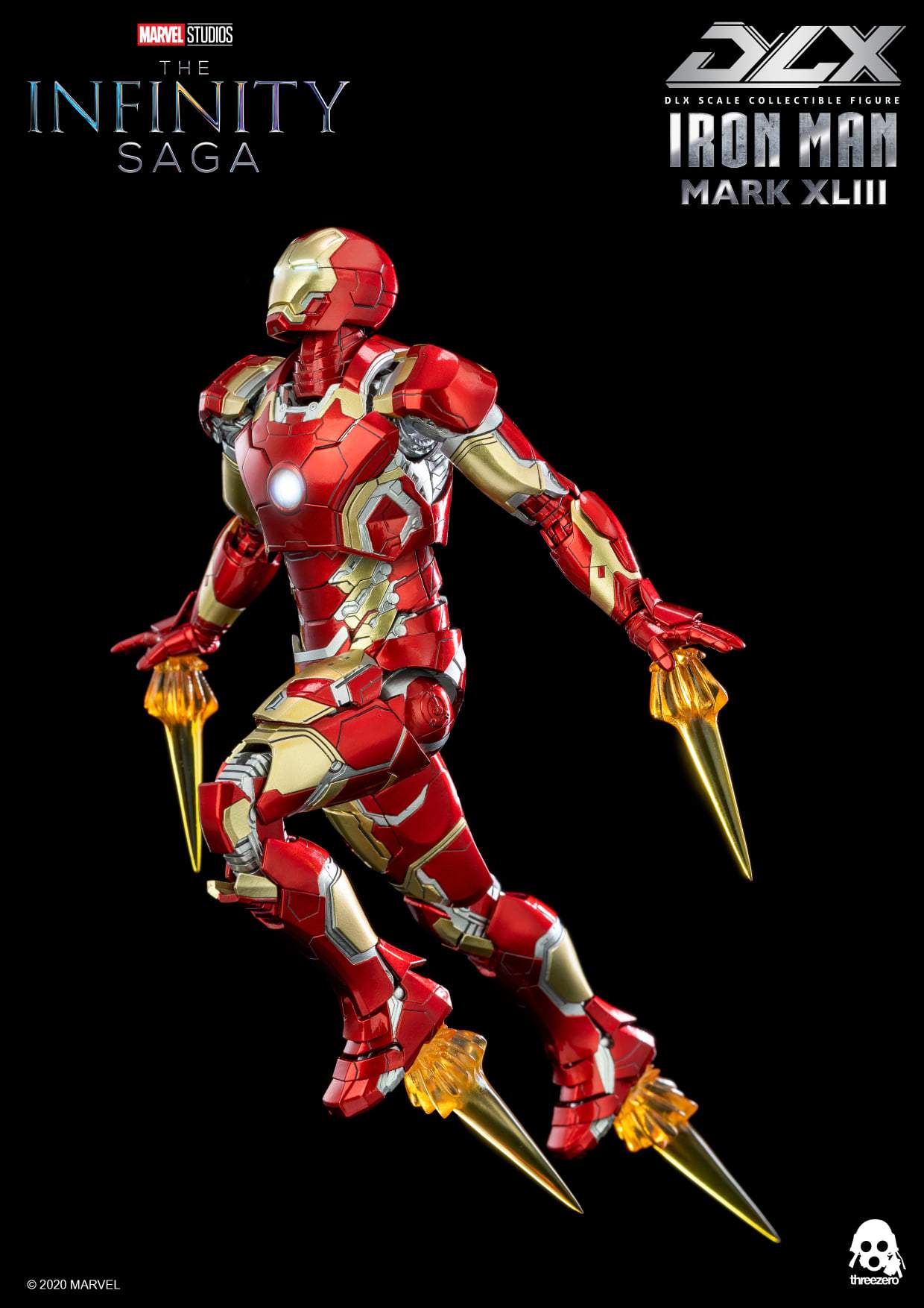 Pedido Figura DLX Iron Man Mark 43 - Avengers Infinity Saga marca Threezero 3Z0247 escala pequeña 1/12 (relanzamiento)