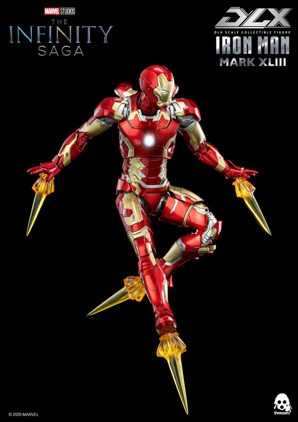 Pedido Figura DLX Iron Man Mark 43 - Avengers Infinity Saga marca Threezero 3Z0247 escala pequeña 1/12 (relanzamiento)