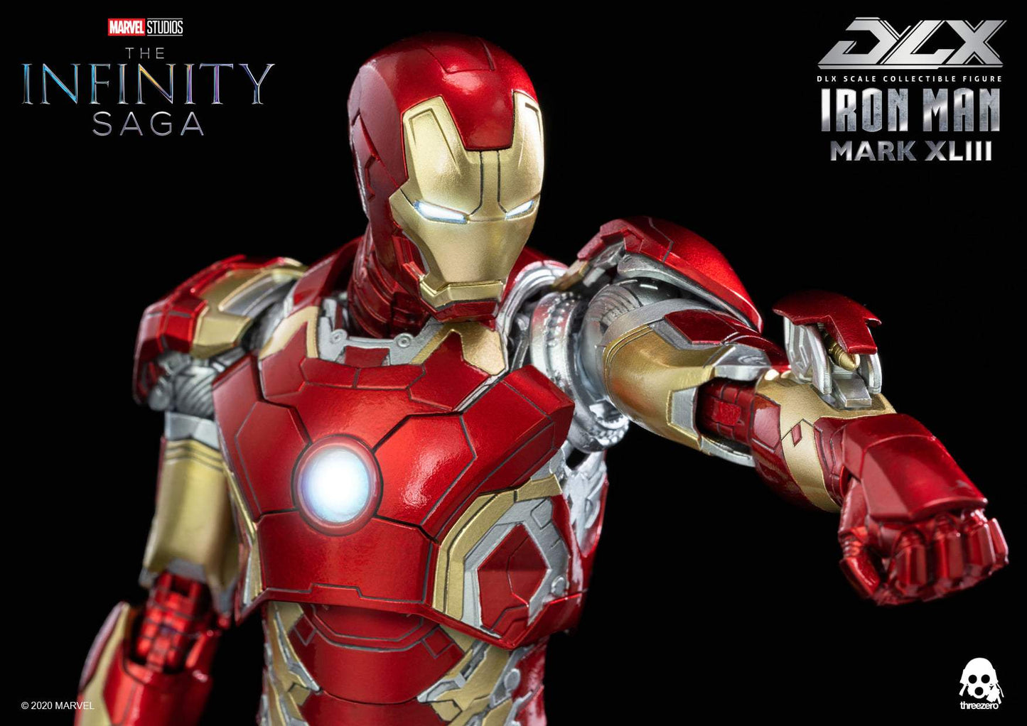 Pedido Figura DLX Iron Man Mark 43 - Avengers Infinity Saga marca Threezero 3Z0247 escala pequeña 1/12 (relanzamiento)