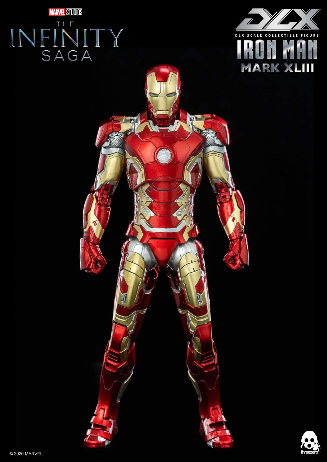 Pedido Figura DLX Iron Man Mark 43 - Avengers Infinity Saga marca Threezero 3Z0247 escala pequeña 1/12 (relanzamiento)