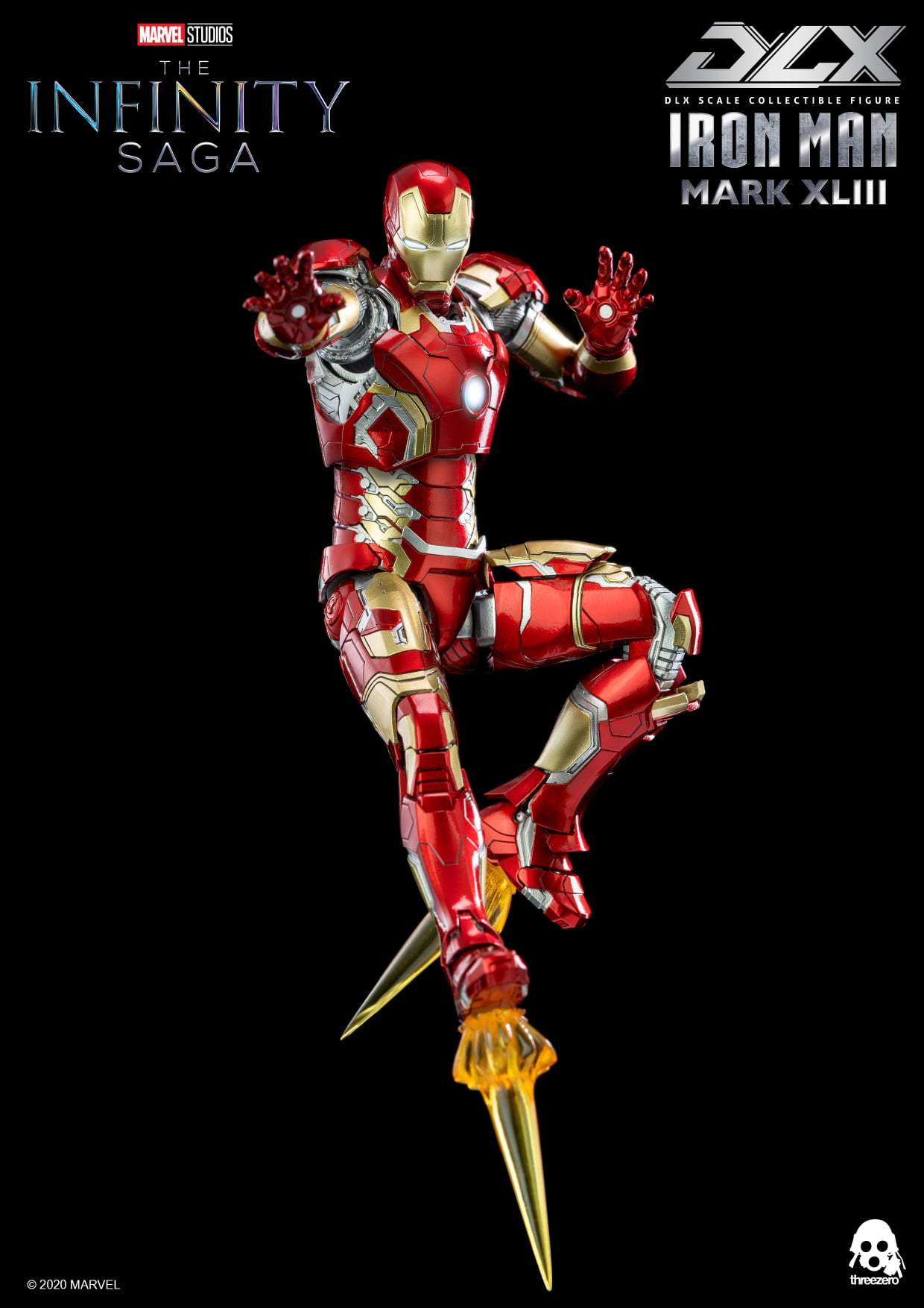 Pedido Figura DLX Iron Man Mark 43 - Avengers Infinity Saga marca Threezero 3Z0247 escala pequeña 1/12 (relanzamiento)