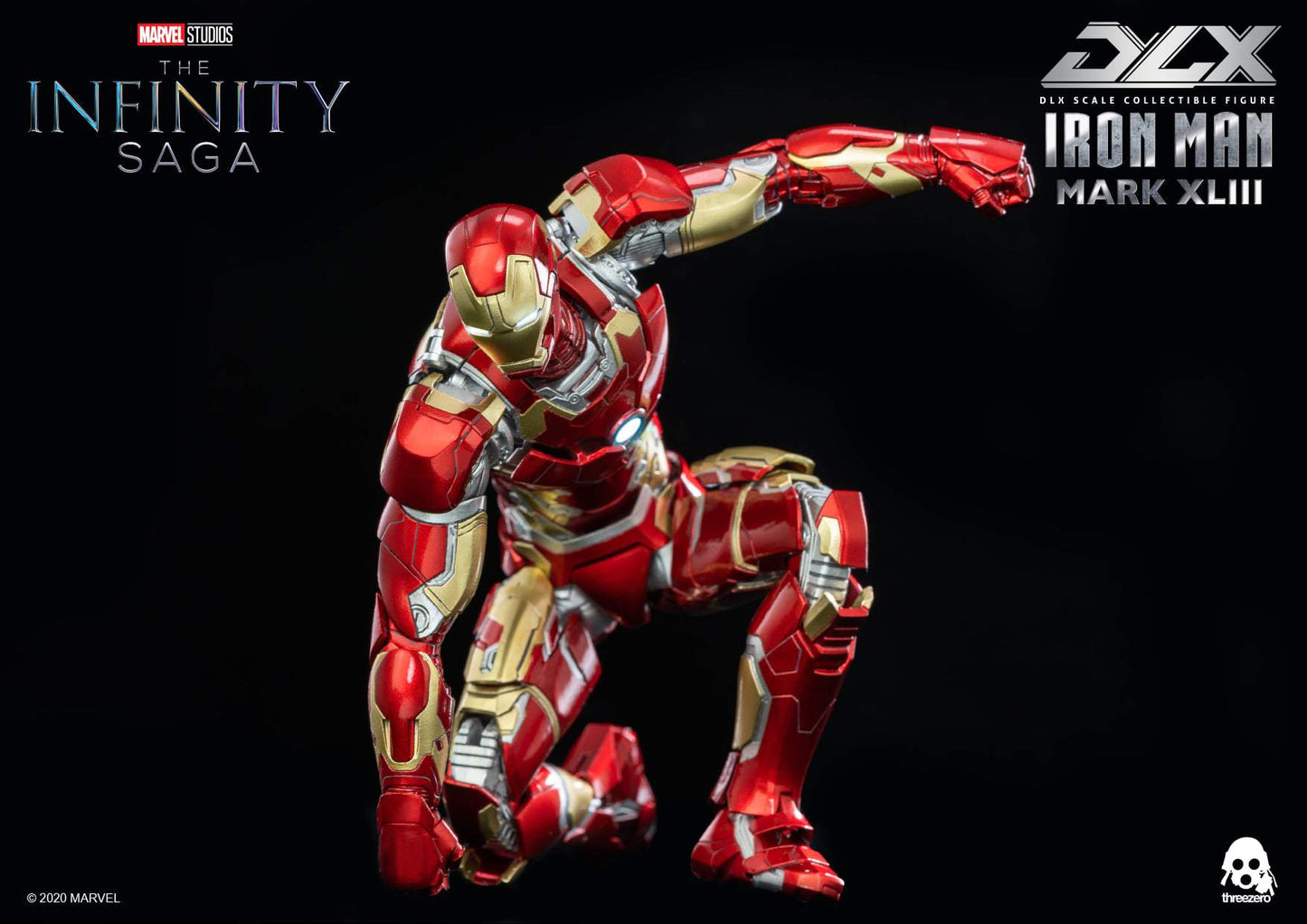 Pedido Figura DLX Iron Man Mark 43 - Avengers Infinity Saga marca Threezero 3Z0247 escala pequeña 1/12 (relanzamiento)