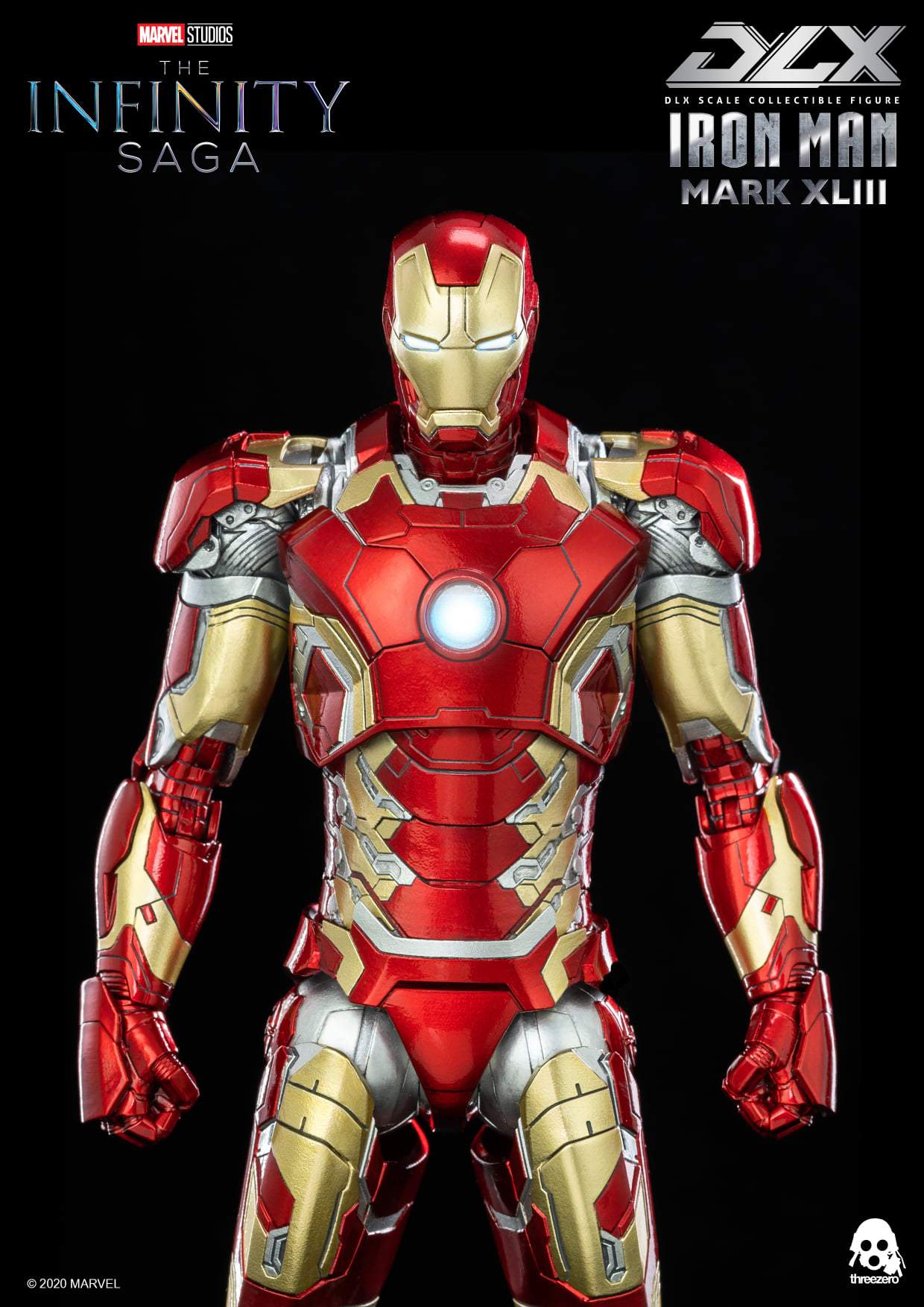 Pedido Figura DLX Iron Man Mark 43 - Avengers Infinity Saga marca Threezero 3Z0247 escala pequeña 1/12 (relanzamiento)