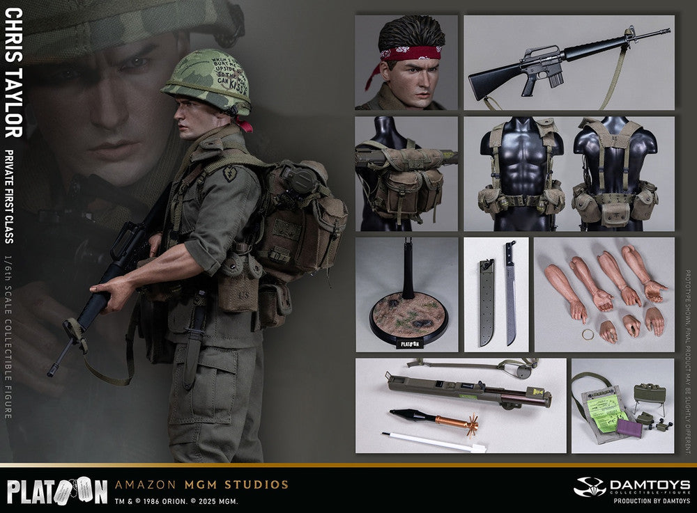 Preventa Figura Private Chris Taylor - PLATOON (1986) marca Damtoys DMS046 escala 1/6