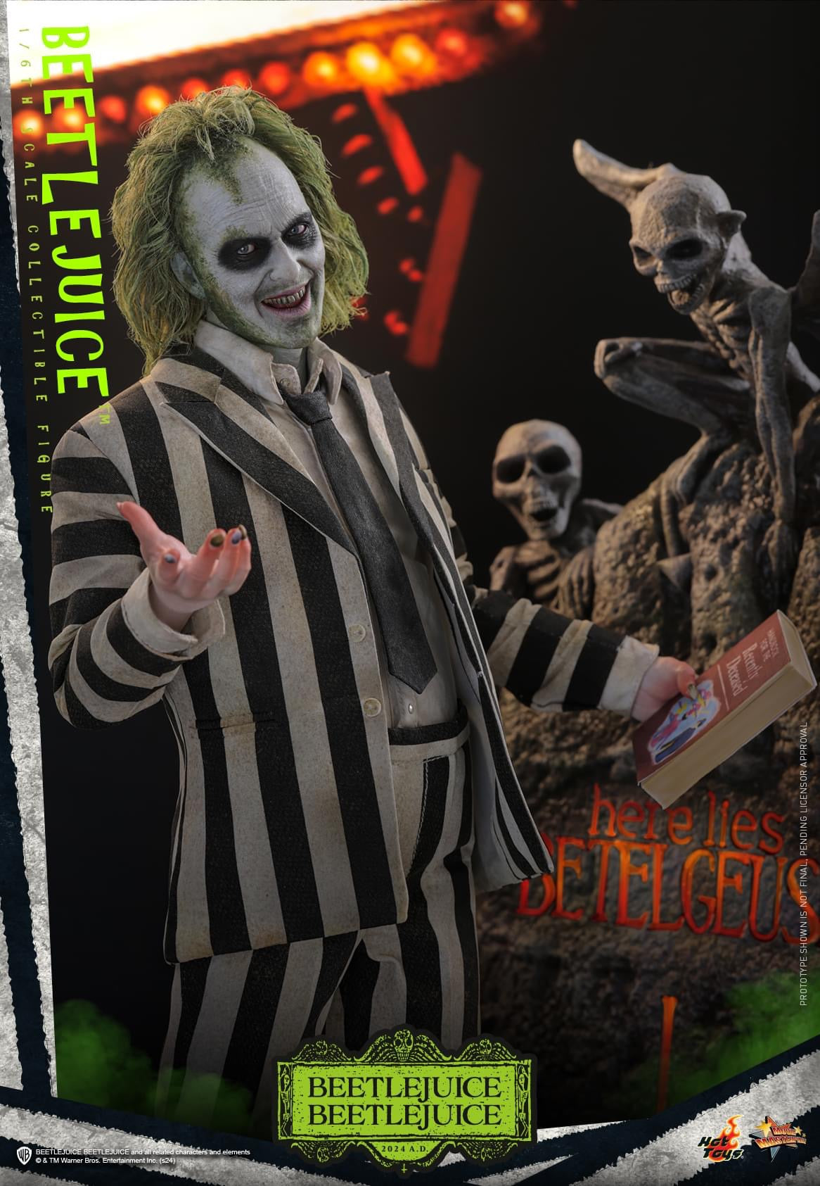 Preventa Figura Beetlejuice marca Hot Toys MMS767 escala 1/6