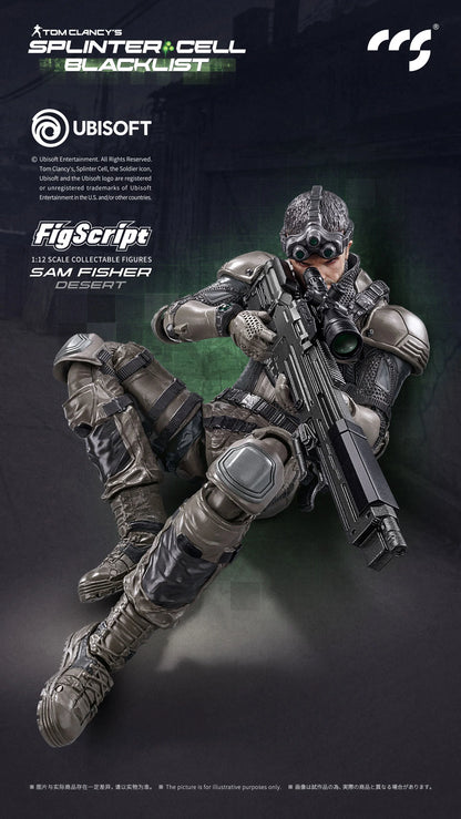 Preventa Figura Sam Fisher (Desert version) - Splinter Cell: Blacklist - FigScript marca CCSToys escala 1/12