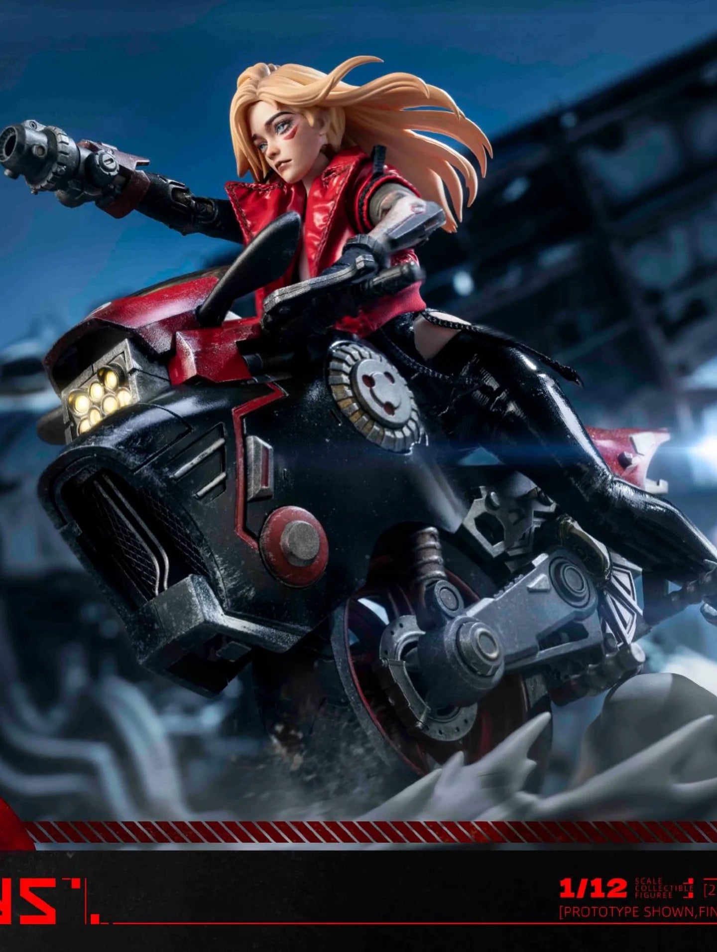 Preventa Figura y Vehículo Biker Girl (set) - Fantasy Alphabet Series V marca Fog Toys EA-03 escala 1/12