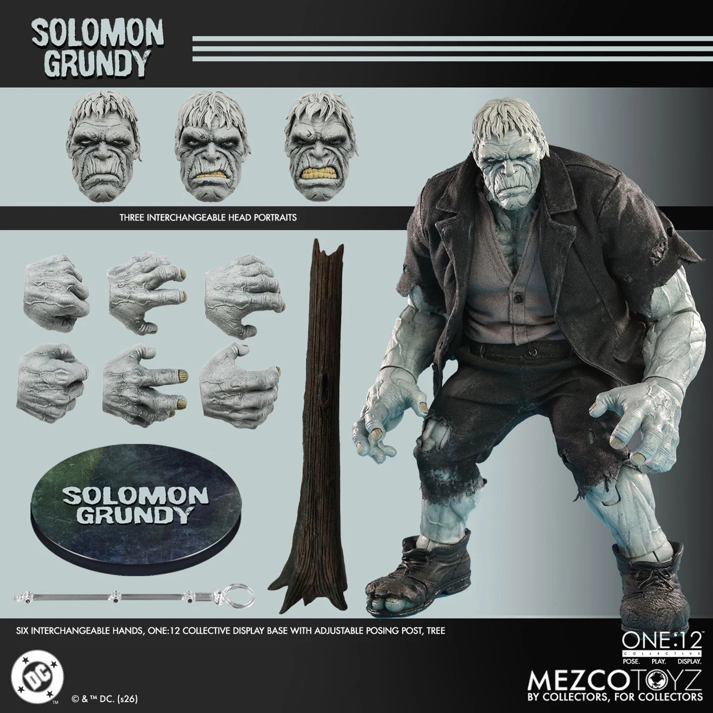 Preventa Figura Solomon Grundy - One:12 Collective marca Mezco Toyz escala 1/12