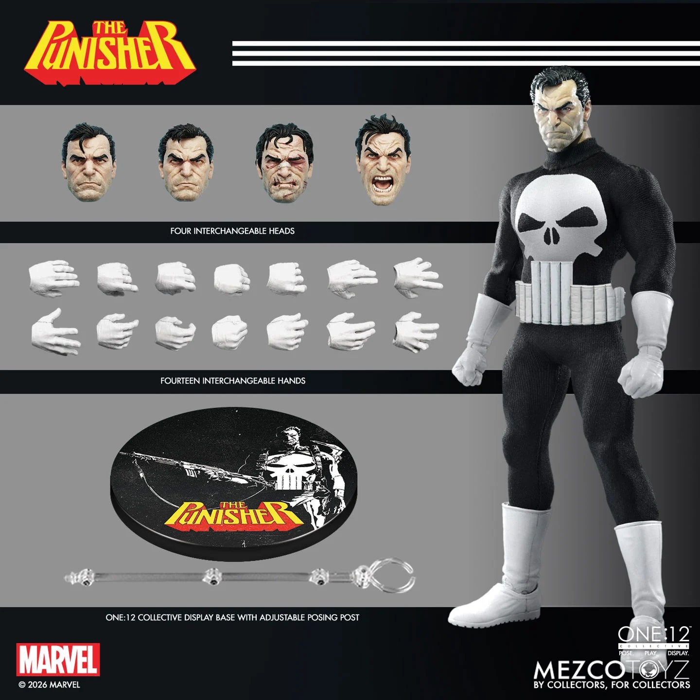 Preventa Figura The Punisher - One:12 Collective marca Mezco Toyz escala 1/12